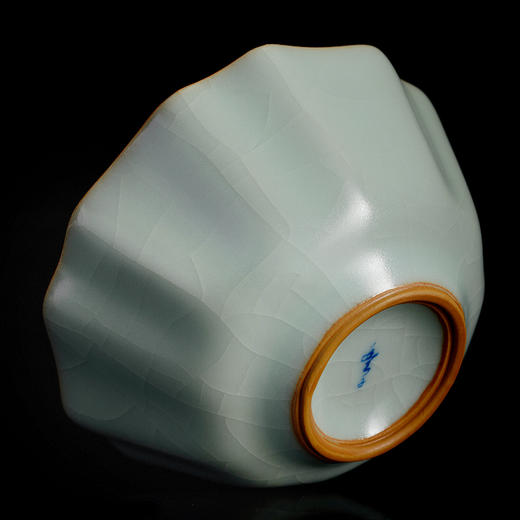 【丰子汝窑】【天青牡丹杯2入茶杯】7.8x4.5cm 50ml 纯手工开片主人杯陶瓷汝瓷单杯子个人品茗杯功夫茶具 商品图9