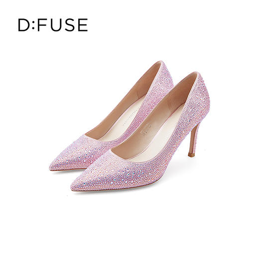 D:FUSE/迪芙斯2023春季新品尖头闪钻水钻高跟鞋DF31111161 商品图5