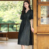 气质百搭，香云纱V领时尚真丝连衣裙ASE-QX311 商品缩略图3