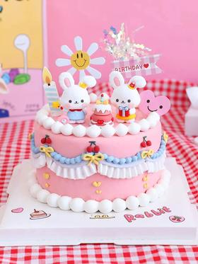 【小兔宝贝】叮当CAKE爆款生日蛋糕-鲜果奶油蛋糕