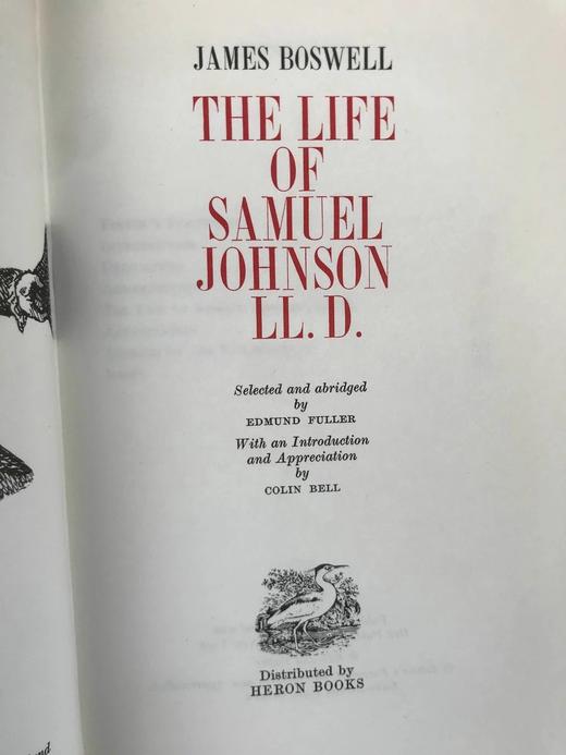 鲍斯威尔《塞缪尔·约翰逊传》节本 30幅插图 苍鹭出版社（HeronBooks）复古仿皮精装本 商品图2