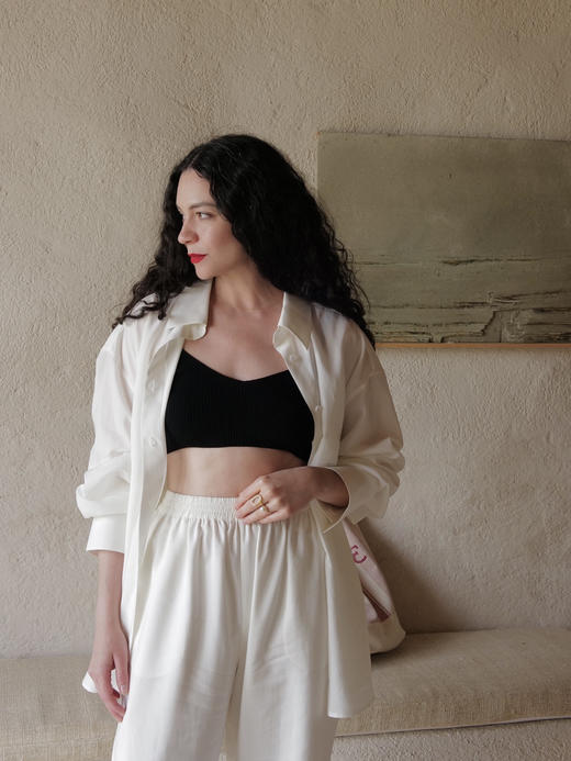 Black Wool Bralette 商品图0