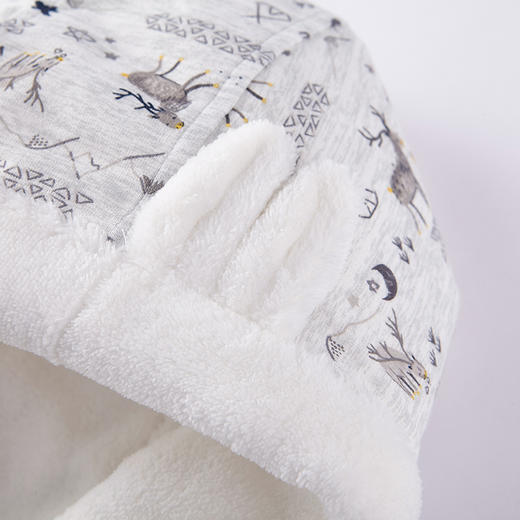 英氏-童衣类（冬）D0英针短帽外套 英氏白 100CM 商品图3