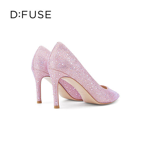 D:FUSE/迪芙斯2023春季新品尖头闪钻水钻高跟鞋DF31111161 商品图6
