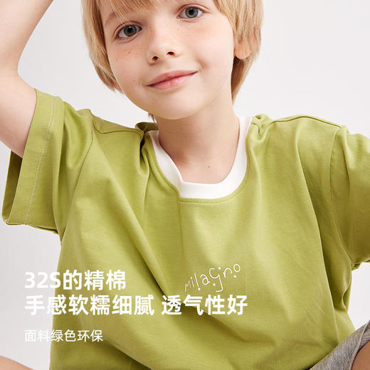 【软糯精梳棉】简约字母撞色短袖PXT2301 商品图3