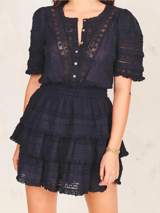 LOVESHACKFANCY - QUINCY DRESS - BLACK - 连身裙 - 黑色 商品图0