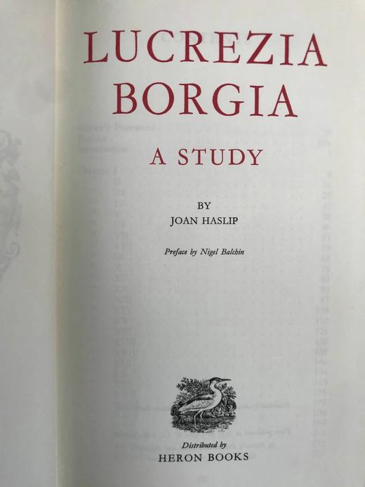 琼·哈斯利普《卢克雷齐娅·博尔贾研究》 20幅插图 苍鹭出版社（HeronBooks）复古仿皮精装本 商品图2
