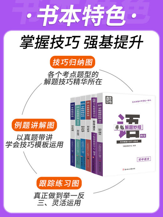 2023学魁解题妙招初中数学通用语文英语物理生物化学政治历史地理学魁榜直击中考总复习视频书 商品图2