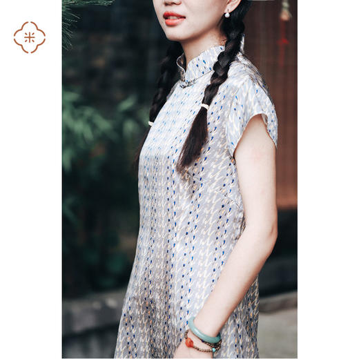 米马成衣  19姆咪桑蚕丝中式改良旗袍  优雅端庄的日常旗袍 商品图1