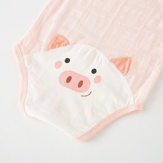 【清仓捡漏39.9两件】婴儿包屁衣夏季薄款宝宝无袖背心，包边领口耐磨舒适，纽扣设计方便给宝宝穿脱，无骨缝合不磨宝宝皮肤，按扣设计方便穿脱，三角爬新生儿夏装透气连体竹纤维 商品图2