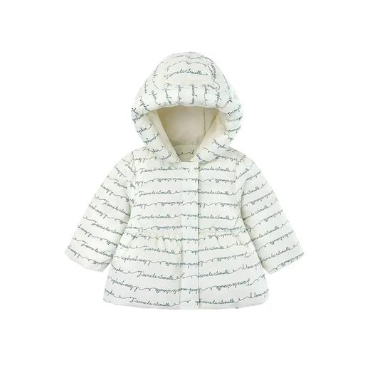 英氏-童衣类（冬）D0英羽短帽外套 米白110CM 商品图4