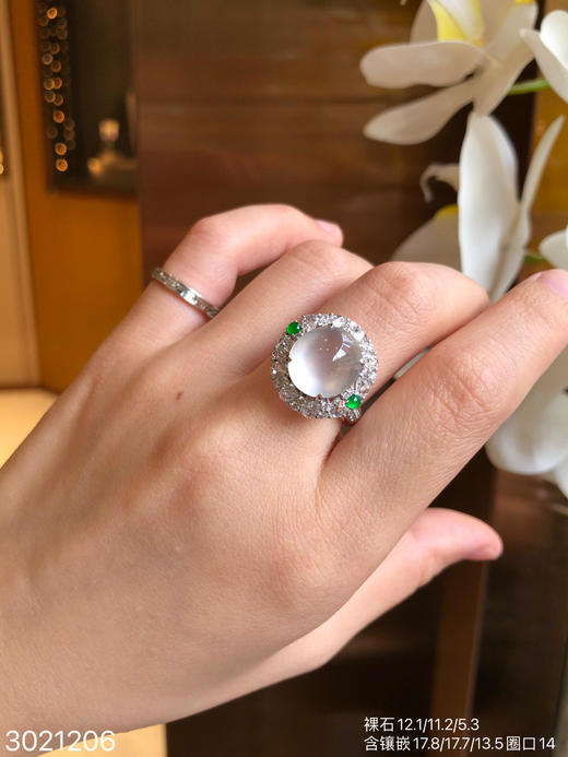 3021206，玻璃蛋面戒指。具体价格微信咨询 商品图4