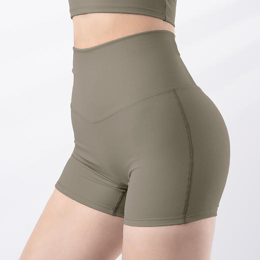 跃牌【禅语梵心系列】新品后交叉高腰收腹蜜桃提臀无痕运动三分瑜伽短裤F2273 商品图13