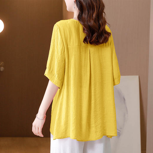 KQL-A83N6276大码新款夏季复古文艺刺绣百搭上衣 商品图3