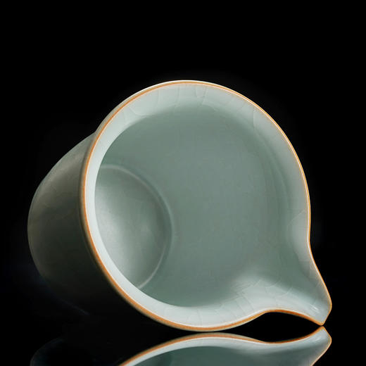 【丰子汝窑】【天青正握茶海】10x7.7cm 180ml 茶杯手工开片公道杯分茶器陶瓷汝瓷功夫茶具 商品图8