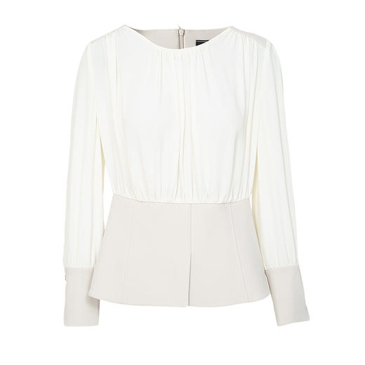 EITIE爱特爱秋季新品通勤百搭优雅舒适圆领小上衣7113804 商品图5