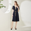 NF89B斯尔丽瑟俪2023新款小西装领撞色收腰A摆连衣裙 商品缩略图3