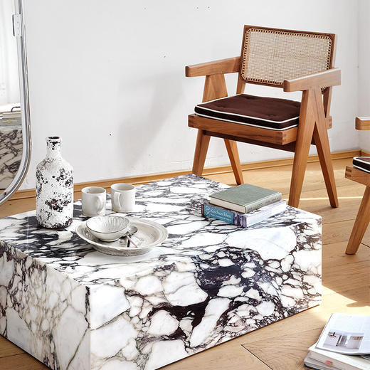 【清仓折扣】伽罗 JALO 卡拉卡塔紫长方体大理石茶几 商品图1