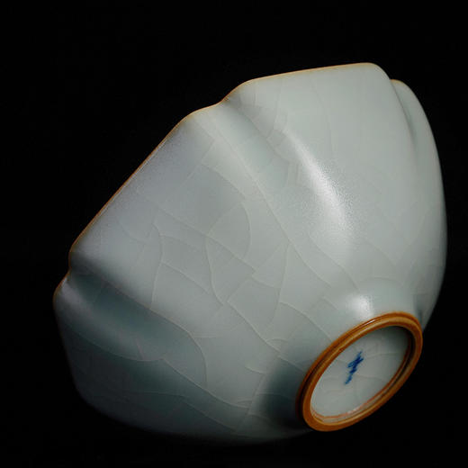 【丰子汝窑】【天青六方杯】8.2x4.3cm 100ml 茶杯纯手工开片主人杯陶瓷汝瓷单杯子个人品茗杯功夫茶具 商品图8