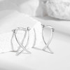 【天使翅膀】S925银交叉线条耳夹【JHY-E000561B】 商品缩略图1