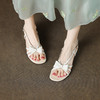 舒适减龄，甜美蝴蝶结里外全皮低跟凉鞋QQJ-850F 商品缩略图12
