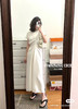 可以当礼服的连衣裙。乳白色。黑色 商品缩略图2