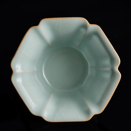 【丰子汝窑】【天青棱瓣杯】8.3x4.8cm 80ml 茶杯纯手工开片主人杯陶瓷汝瓷单杯子个人品茗杯功夫茶具 商品图7