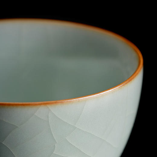 【丰子汝窑】【天青丹心杯2入】茶杯手工开片主人杯陶瓷汝瓷单杯子个人品茗杯功夫茶具 商品图7