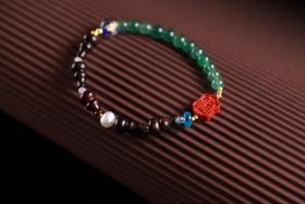 ZGT0108°东陵紫光檀葫芦珠手串