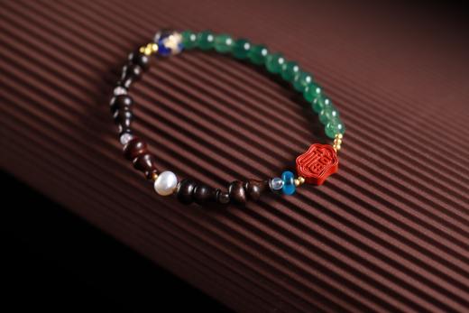 ZGT0108°东陵紫光檀葫芦珠手串 商品图0