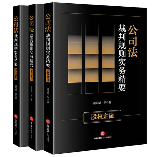 3本套装 公司法裁判规则实务精要：股权金融+治理责任+组织过程 潘申明等著  商品图0