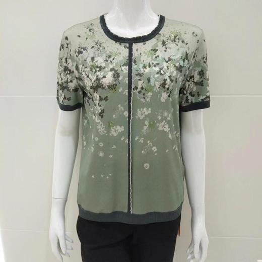 南3凤时绿灰短袖衫 商品图0