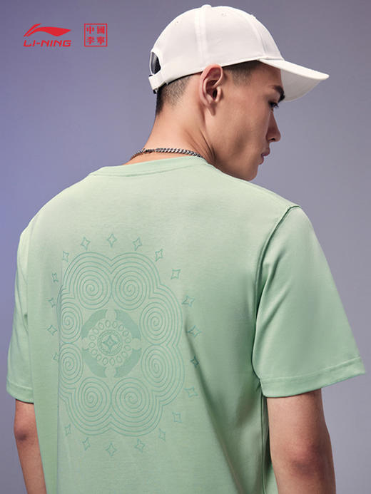 中国李宁 T恤男女同款新款情侣运动衣上衣春季运动服AHSS098 商品图1