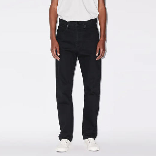 KENZO 高田贤三 男士棉质徽标贴花 ASAGAO 直筒休闲牛仔裤 黑色 FD55 DP331 6C1 BM 商品图1