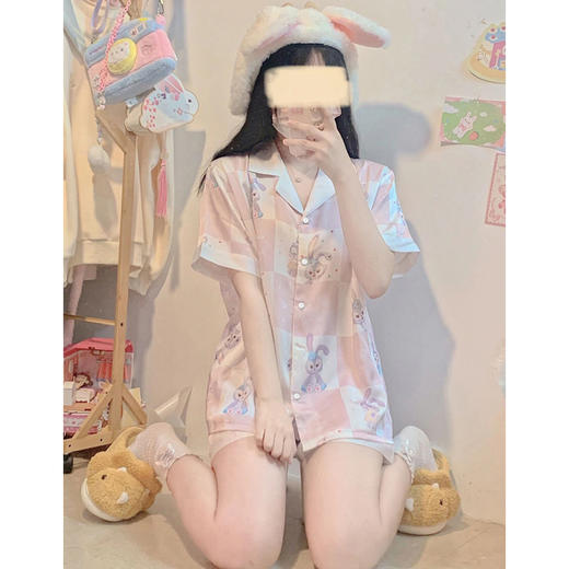 星黛露冰丝睡衣女2023年新款夏季薄款短袖夏天丝绸ins风家居服套装 商品图3