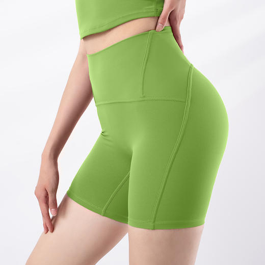 跃牌【禅语梵心系列】新品塑形高腰蜜桃提臀裸感瑜伽四分裤F2227 商品图1