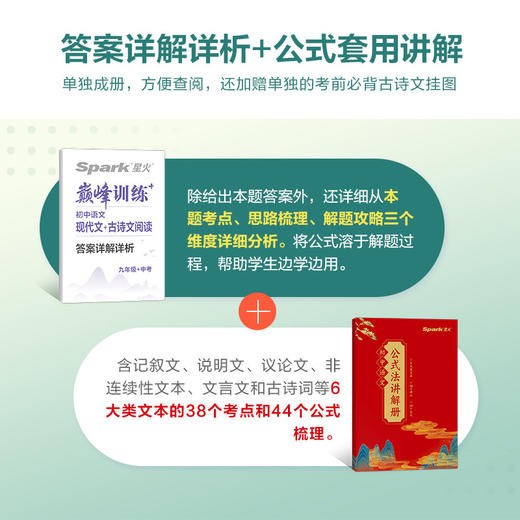 星火初二八年级语文现代文十古诗文阅读理解训练七合一必刷题2023 初中阅读理解公式方法与答题技巧训练语文练习全国通用(马德高) 商品图3