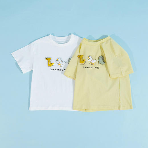 贝贝怡童装男童清爽凉感T恤夏季新款卡通印花短袖男宝宝休闲上衣 商品图1