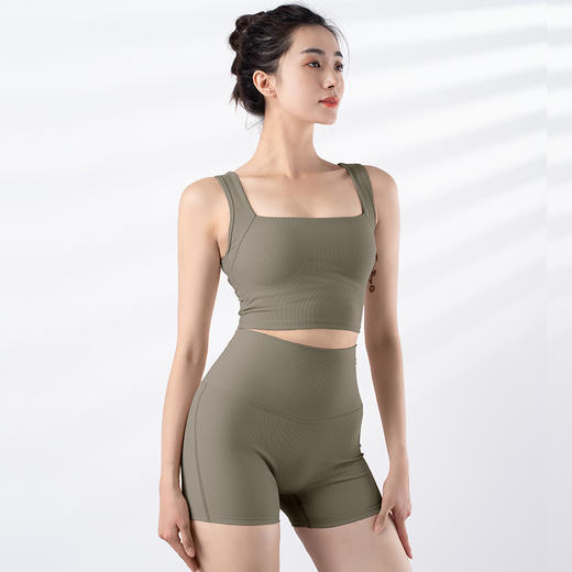 跃牌【禅语梵心系列】新品后交叉高腰收腹蜜桃提臀无痕运动三分瑜伽短裤F2273 商品图12