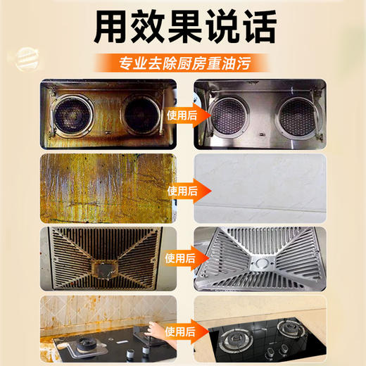 【清华博士团队研发】材慧厨房/浴室清洁喷剂套装 迅速去陈年油污 清清雨洗一喷一擦 轻松瓦解水垢、霉污  yi菌率99% 500ml/瓶 商品图4