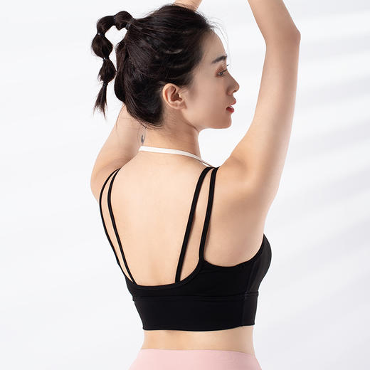 跃牌【禅语梵心系列】新品撞色假两件速干运动一体胸垫瑜伽服胸围F2246（一体式胸垫） 商品图6