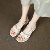 舒适减龄，甜美蝴蝶结里外全皮低跟凉鞋QQJ-850F 商品缩略图14