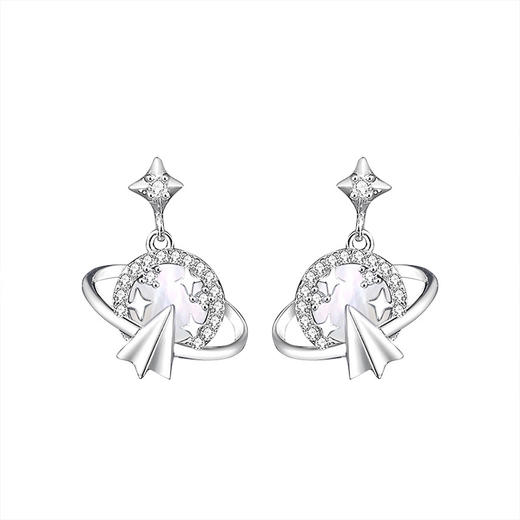 【造梦纸飞机】S925银星球耳饰【JHY-E000080B】 商品图4