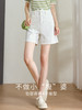 【专属特价】熙世界100棉白色牛仔短裤女夏2025年新款高腰显瘦a字阔腿裤子热裤 商品缩略图2