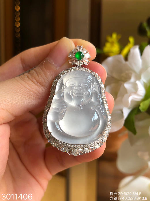 3011406，玻璃财神爷吊坠。具体价格微信咨询 商品图6