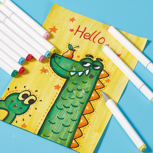 齐心 ZYMK09双头马克笔 1.0-6.0mm 商品图3