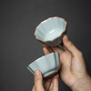 【丰子汝窑】【天青牡丹杯2入茶杯】7.8x4.5cm 50ml 纯手工开片主人杯陶瓷汝瓷单杯子个人品茗杯功夫茶具 商品缩略图3