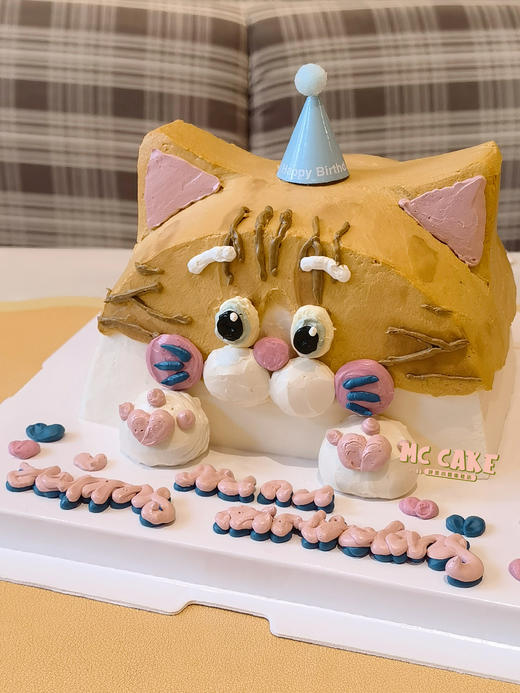 手绘立体猫咪\橘猫蛋糕 商品图1