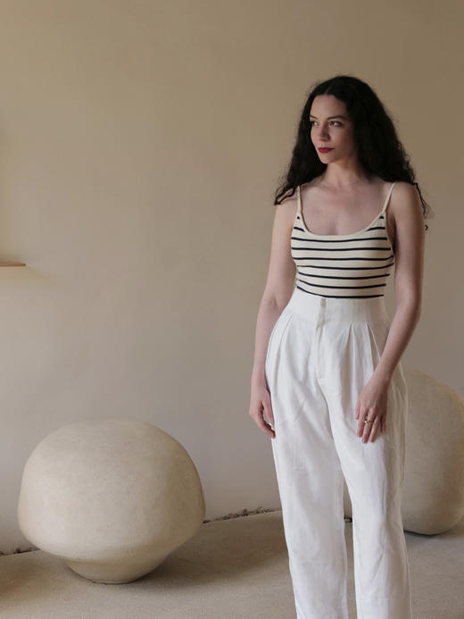 Vintage Blue Stripe Bodysuit 商品图3