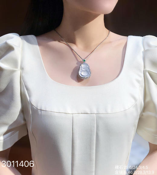 3011406，玻璃财神爷吊坠。具体价格微信咨询 商品图4